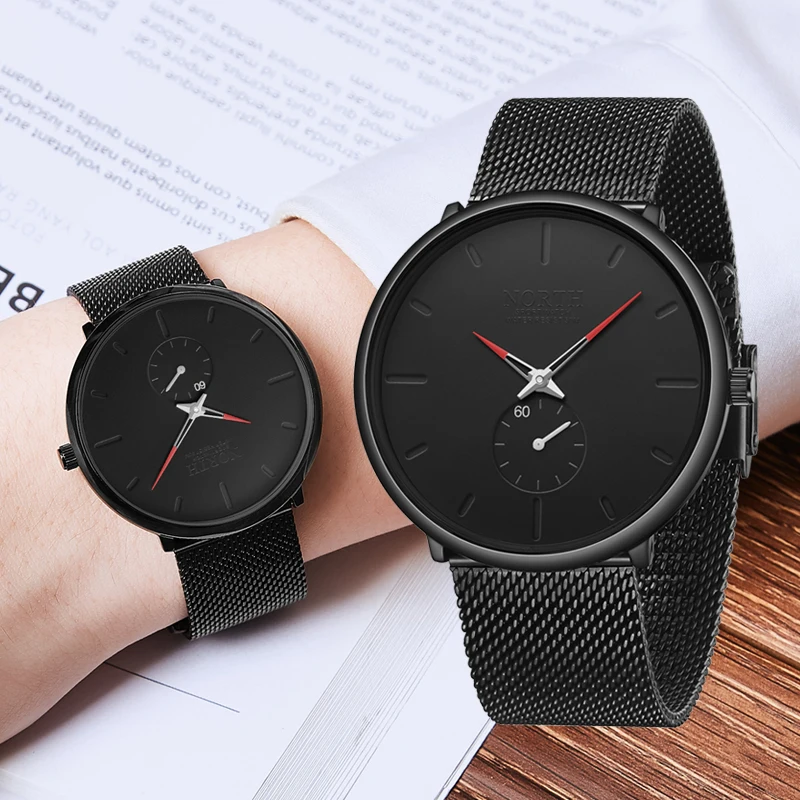 Часы наручные NORTH Мужские кварцевые роскошные модные повседневные спортивные