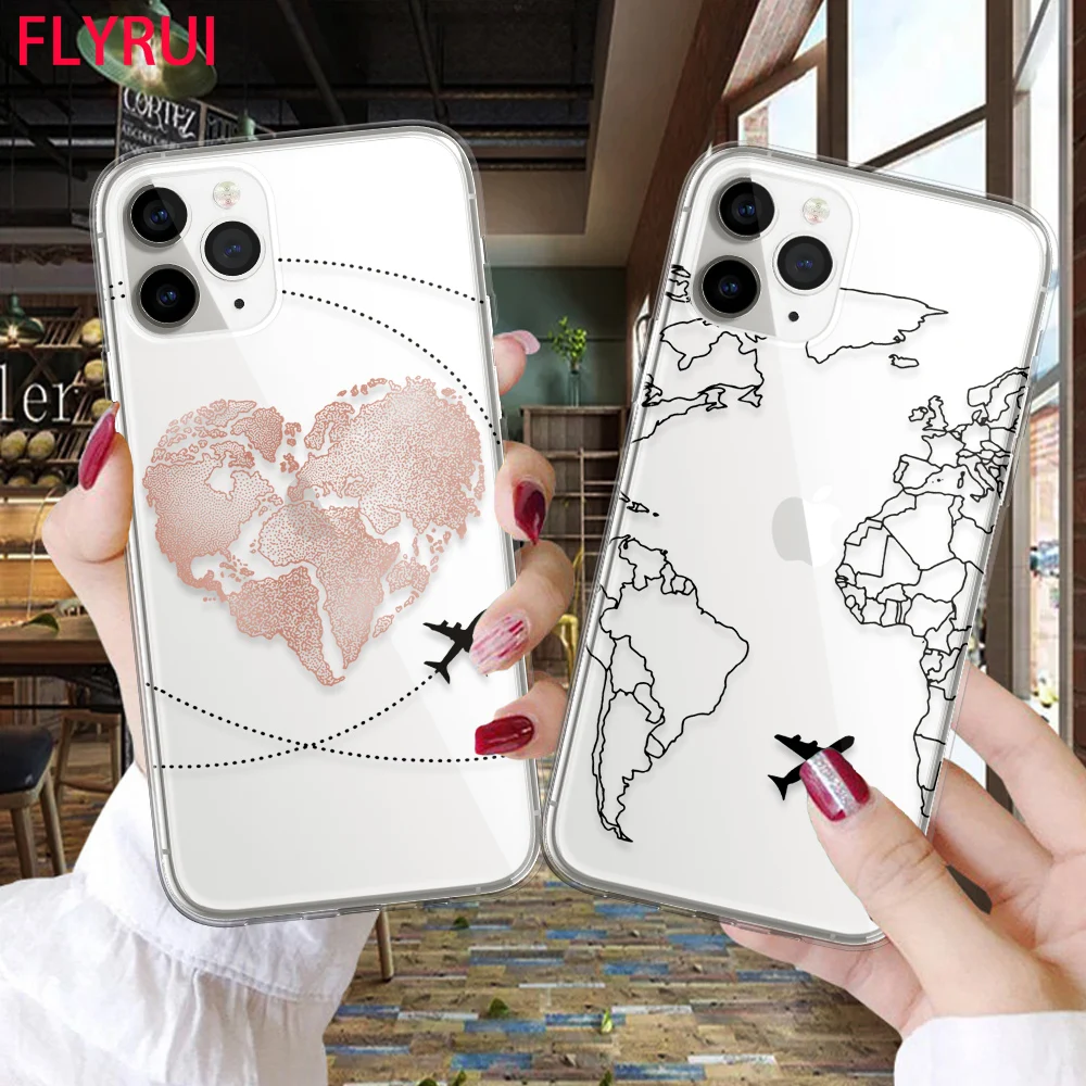 Карта мира путешествия просто пойти чехол для телефона из мягкого ТПУ с рисунком