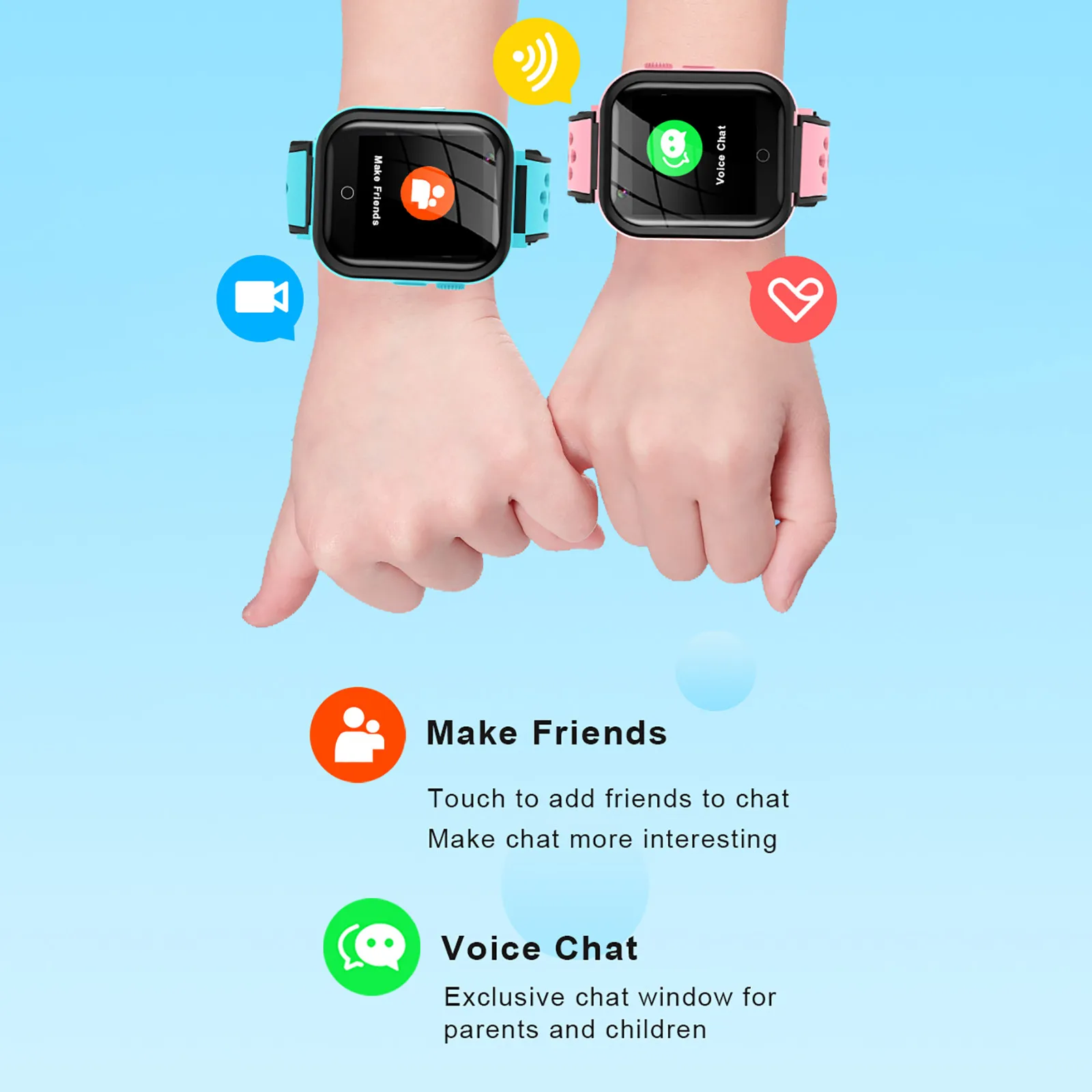 

WHOLESALE T18 4G Children's Smart Call Phone Watch 1.44 Full Viewing Angle Display Boys Girls Multifunctional Smart Bracelet