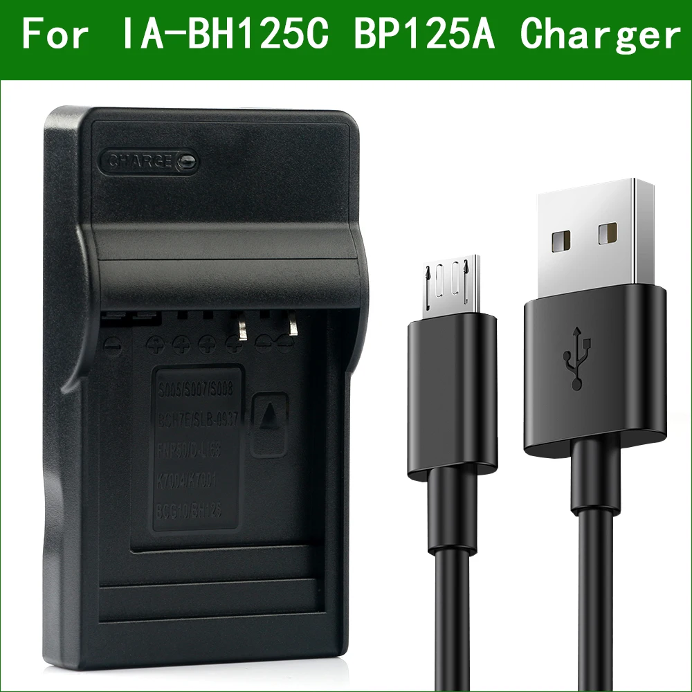 Зарядное устройство для камеры IA-BH125C BP125A для Samsung HMX-R10 Q10 Q20 Q100 Q130 Q200 QF20 QF30 QF33 QF300 QF310 QF320 T10 T11 M20