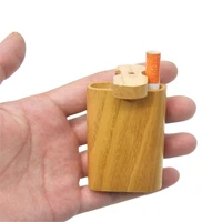 2 in 1 cap wood dugout one hitter box set box 59mm ceramic pipe gift for smoking 77mm smoking pipe accessorie convenient