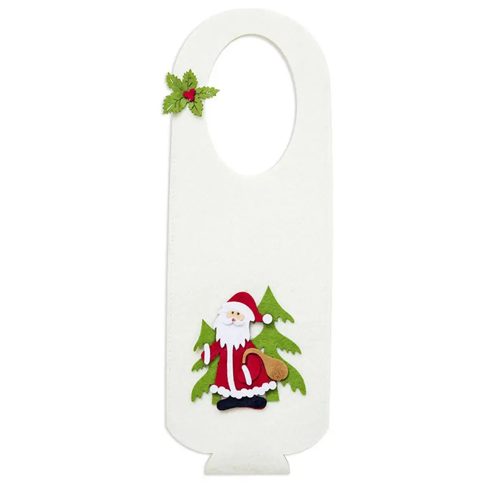 Рождественская крышка для бутылки с красным вином мультяшный Войлок винная