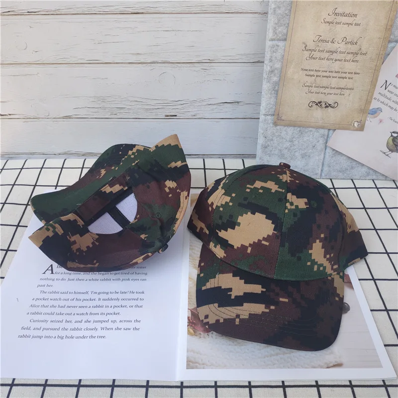 

2021 camouflage baseball duck tongue protective sunshade hat fisherman's hat for men and women