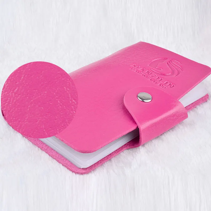 Hot 24 Slots Large Rectangular Nail Art Stamping Plate Holder Storage Nail Plate Organizer Empty Case PU Leather Cases Wholesale