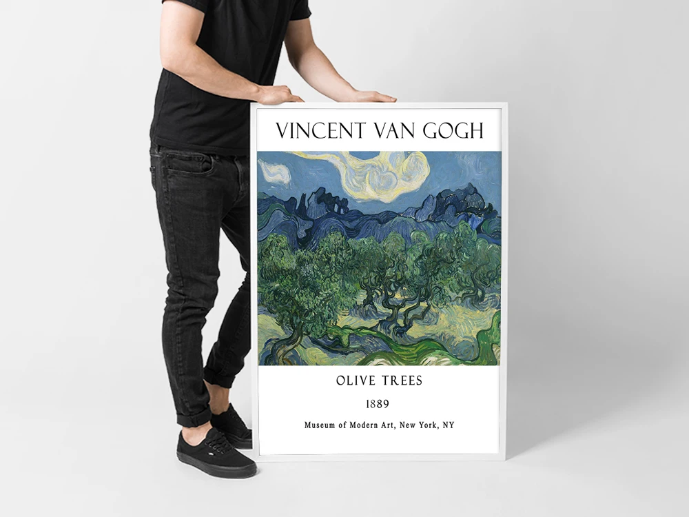 Ван Гога оливковая фотография Звездная ночь над Rhone выставочные плакаты галерея