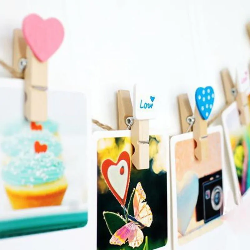 10 шт./партия Декоративные Деревянные прищепки для фотобумаги|Украшения своими