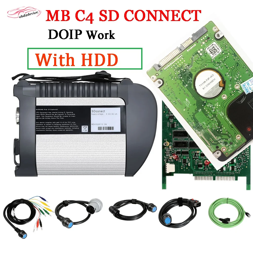 MB SD C4 PLUS Диагностика DOIP для новых автомобилей V12. HDD SSD программное обеспечение бесплатно DAS DTS Monaco Vediamo DOIP C4 работает для большего количества автомобилей - Цвет: with software HDD