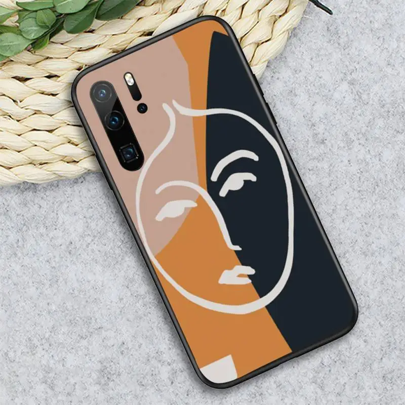 

Retro Abstract Geometry aesthetics Phone Case For Huawei honor Mate P 10 20 30 40 i 9 8 pro x Lite smart 2019 nova 5t