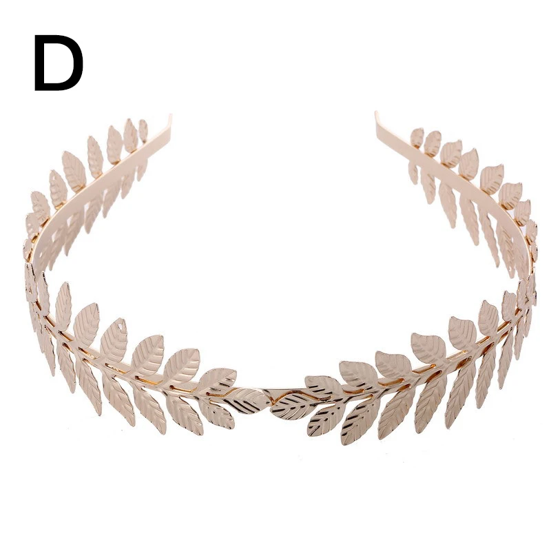 Барокко золото ободок с листьями повязка на голову Винтаж Золотой оливковых