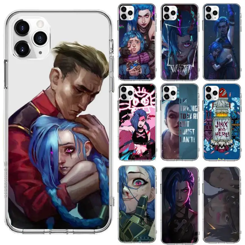 Чехол для телефона Arcane jinx iphone 13 12 11 8 7 plus mini x xs xr pro max прозрачный мягкий | Мобильные