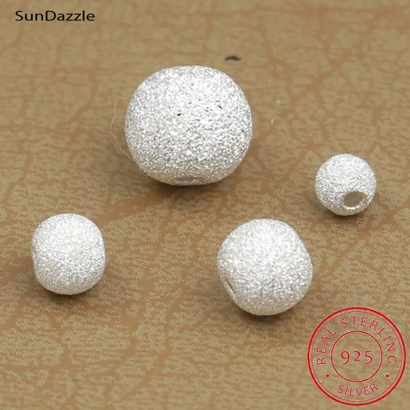 2 шт. подвеска из чистого серебра 925 пробы с круглыми шариками разделительные