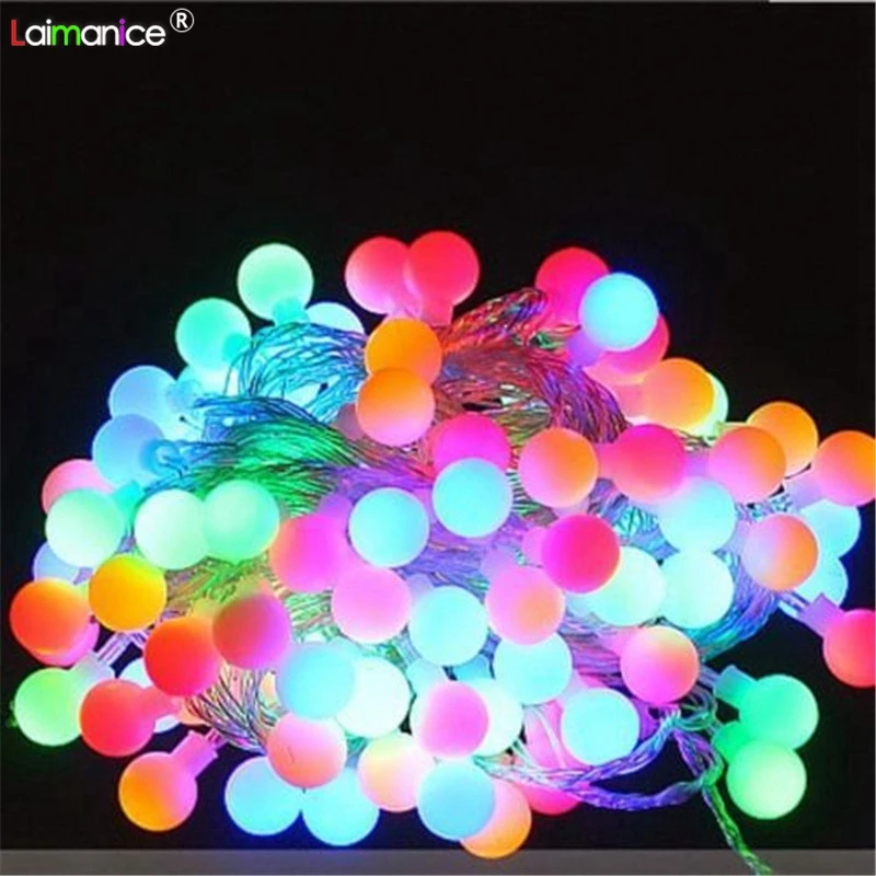 USB 2M 3M 5M 10M LED Ball String Lights Christmas Light for Home Patio Garden Lawn Wedding Party Events Decoration Garland Lamp on - Светодиодные гирлянды с мячиками на USB, длиной 2, 3, 5 или 10 метров, для оформления дома, патио, сада, газона на Рождест