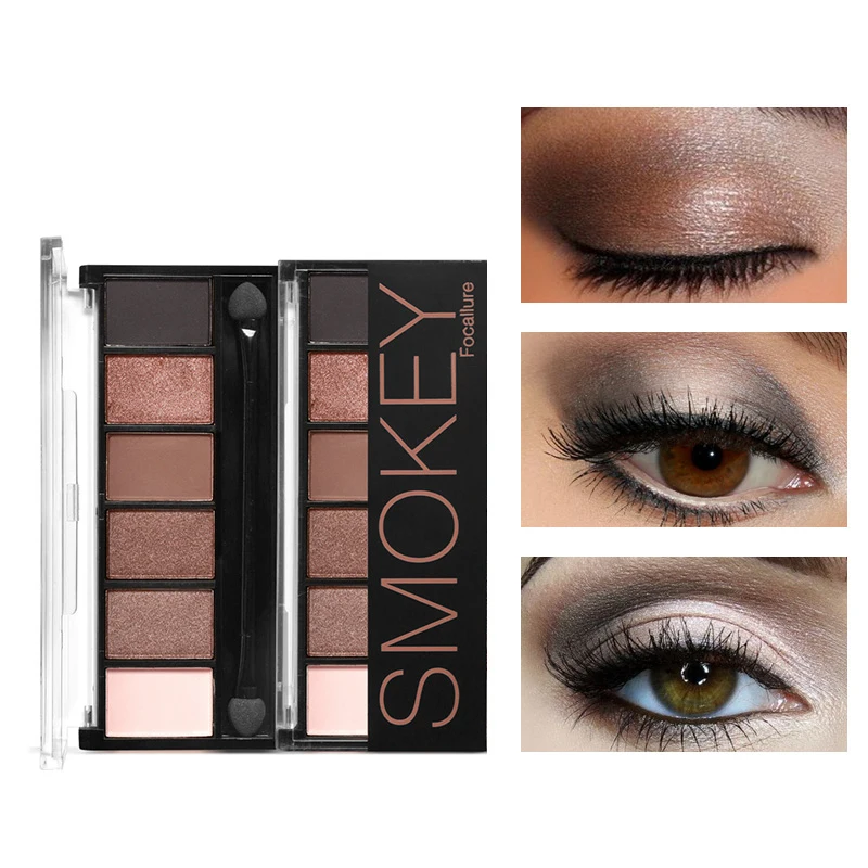 

6 Colors Eyeshadow Makeup Set Waterproof Smudge Proof Eye Shadow Powder Palette For Women