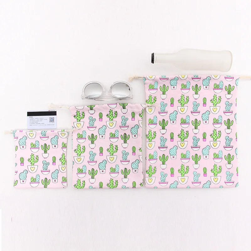 pink M Хлопок 3 размера банк питания телефон сумка для хранения power Bank оболочка зарядное устройство кабель протектор женская сумка-Органайзер для путешествий - Цвет: pink M