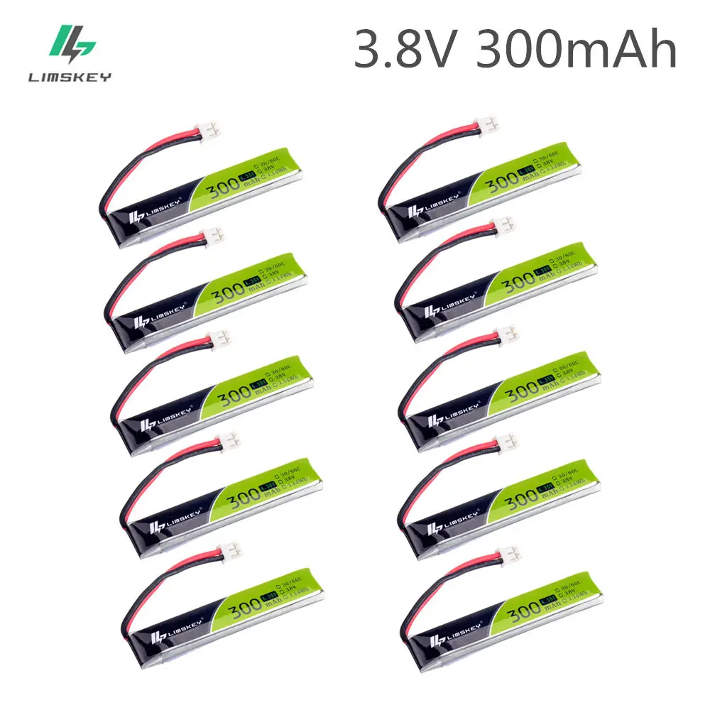 10 шт. Limskey 1S 300 мАч 3 8 в 30C/60C LiHV Lipo батарея PH2.0 разъем для UK65 US65 Mobula7 Snapper 65S Drone|Детали и