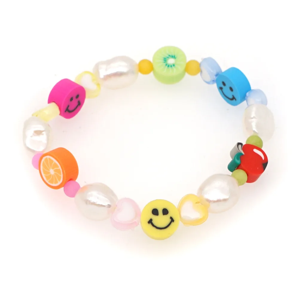 1 шт. натуральный пресноводный жемчуг браслет Чистый Белый стрейч свадебный для