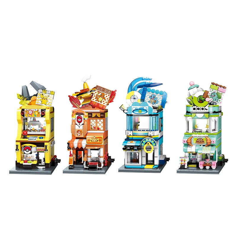 Bloques de construcción de Pokémon Pikachu para niños, juguete de piezas de bloques de Pokémon Pikachu Bulbasaur