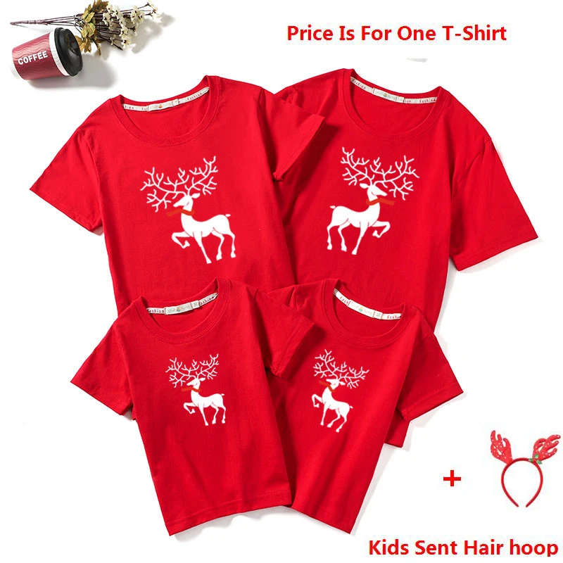 Новинка 2020 года рождественские одинаковые наряды для всей семьи футболка мамы