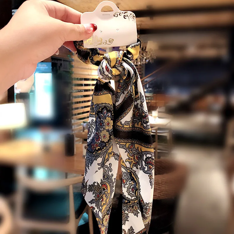 Мягкая головная повязка разноцветные повязки для волос шарф конский хвост ленты