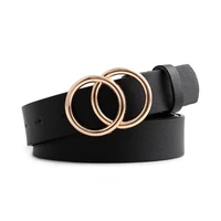 black leather belts for women luxury jeans belt double ring cinturon mujer waist corset strap ceinture femme waistband riem