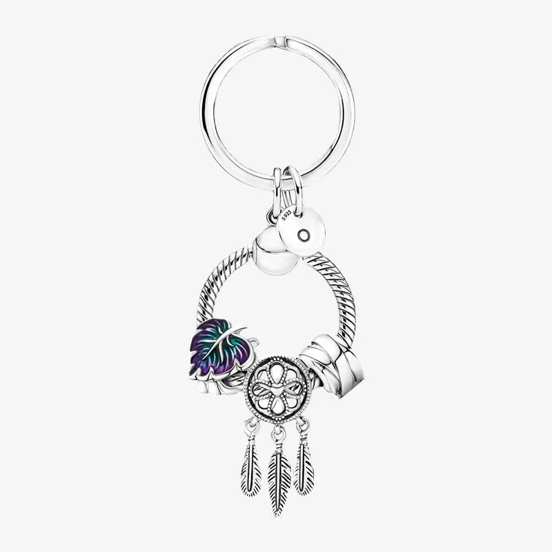 

Top 2021 Fall New S925 Silver Fairy Dream Catcher Pendant Keychain Set Ladies Exquisite Diy Party Fashion Accessories