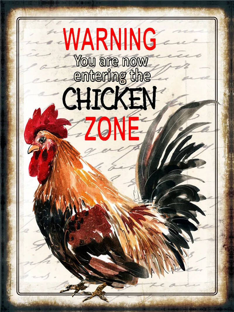 

Tin Sign Gardening Decoration Chickens Vintage Decor Bedroom Wall Decoration Vintage Metal Plate Farm Animals Decor for Kitchen