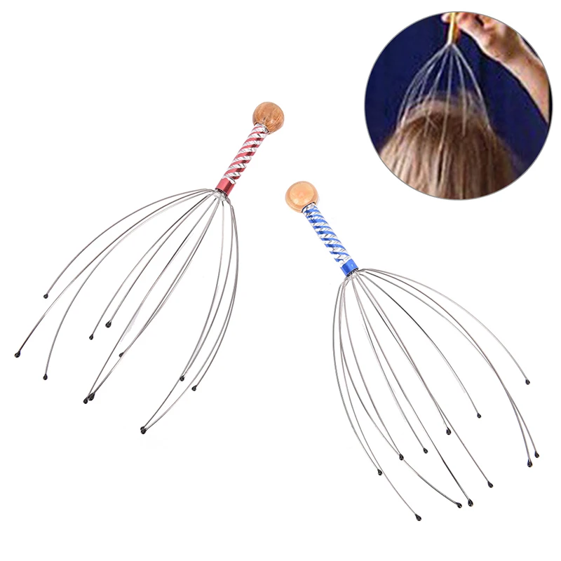 

2pcs Scalp Massagers Octopus Head Scalp Neck Equipment Stress Release Body Massager Provides Deep Relaxation Random Color