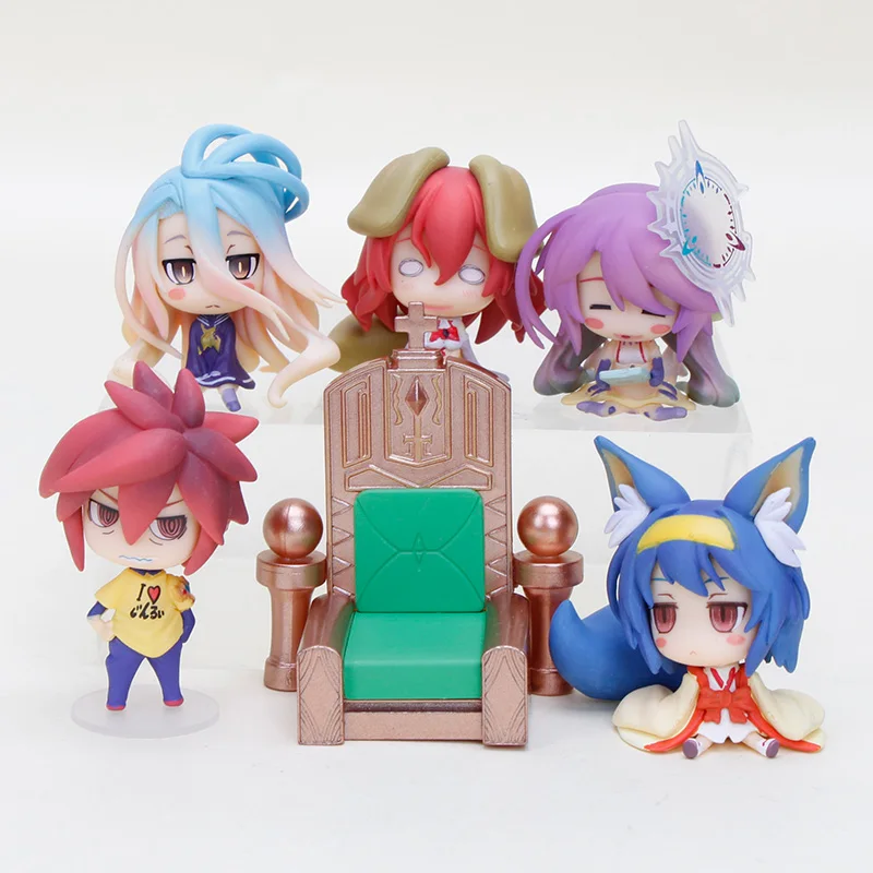 308 6pcs opp bag Нет игры нет жизни фигурка Nendoroid версии Широ 653 Sora 652 игрушечная фигурка-модель для нет игры нет жизни Джибрил подарок для детей - Цвет: 308 6pcs opp bag