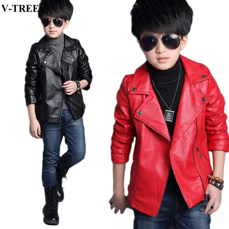 Зимняя верхняя одежда для детей искусственная ( ый) куртки мальчиков кожаные