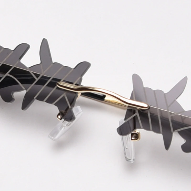 

funny no frame sunglasses women 2020 luxury brand party prom hemp rope sun glasses men retro metal eyewears female ocean shades