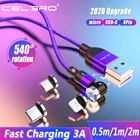 Магнитный зарядный кабель Usb Type-C Micro Usb для Samsung A50 A70 Xiaomi 9 360  + вращение на 180  A51