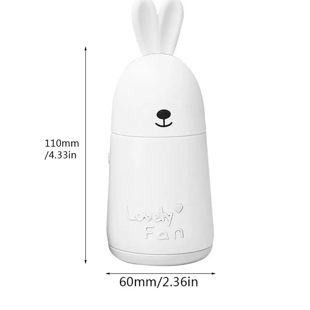 Мультяшный милый поросенок Usb зарядный вентилятор с заячьими ушками мини