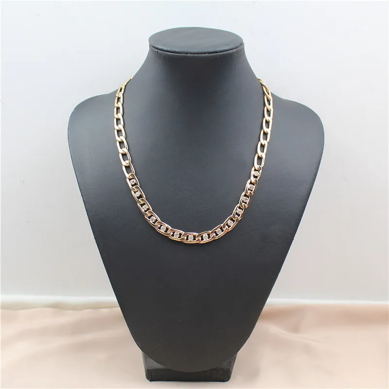 

Metallic chain flat chain set crystal temperament fashion female necklace