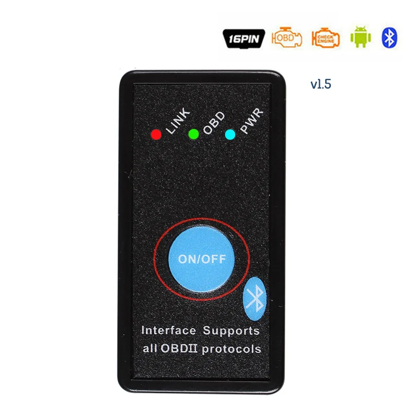 Универсальный OBD2 EML327 V1.5 Диагностический инструмент автомобильный Мини Bluetooth ELM327