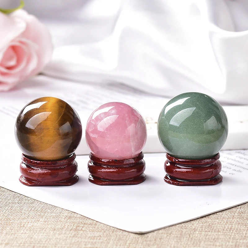 1 шт. натуральный розовый кварц цитрин шарик 30 мм энергии исцеления