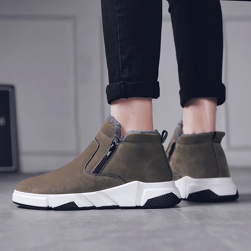 

MAISMODA Winter Men's Walking Shoes Slip-On Comfortable Anti-slip Sneakers Footwear Breathable YL662