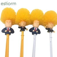 donald trump toilet brush cleaner scrubber funny trump toilet bowl brush bathroom wc cleaning brush with holder set home gift