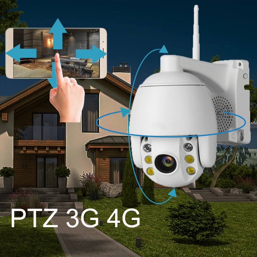 2MP 4G беспроводная PTZ IP камера Wifi 1080P HD наружная Водонепроницаемая мини-камера P2P