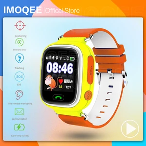 smart watch kids gps wifi phone position kids watch sos 1 22inch color touch screen smart baby watch q90 child gift free global shipping