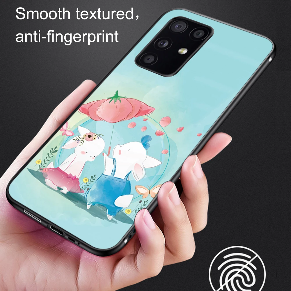 

Rabbit For Samsung Galaxy S21 A51 S20 S10 S9 S8 Plus Ultra S10e A50 A71 A70 A20E A21S 41 NOTE 20 10 9 8 Plus Soft TPU Phone Case