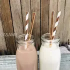 2550100 шт. Новый Фольга розовое золото Бумага соломинкой Для Свадебная вечеринка День Рождения украшения для вечеринок Бумага соломинки