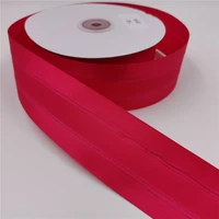 45mm 25yards wired edge shocking pink taffeta ribbons for festival christmas decoration new year gift wrapping