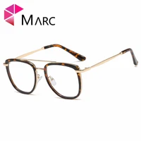marc 2020new women brand optical glasses black square classic plain glass spectacles trendy designer white pink 95589
