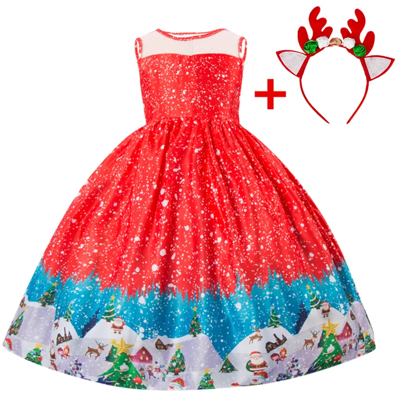 Детская одежда для девочек Рождественский костюм Санта-Клауса на возраст от 4 до