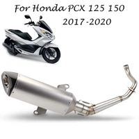 for honda pcx 125 150 2017 2018 2019 2020 slip on motorcycle exhaust muffler tube front link pipe system with db killer