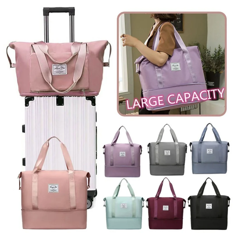 Large Capacity Foldable Travel Bags Waterproof Luggage Tote Handbag Duffle Bag Gym Yoga Storage Shoulder Unisex | Багаж и сумки