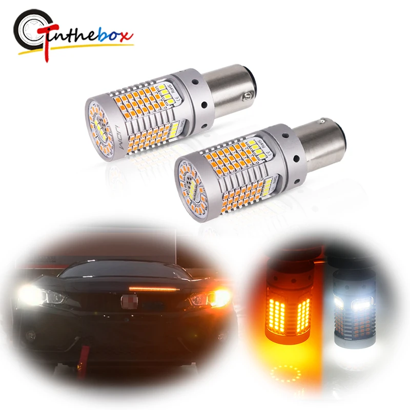 

Error Free Canbus Dual Color Switchback White/Amber 1157 P21/5W BAY15d LED Bulbs For Daytime Running Light DRL/Turn Signal Light