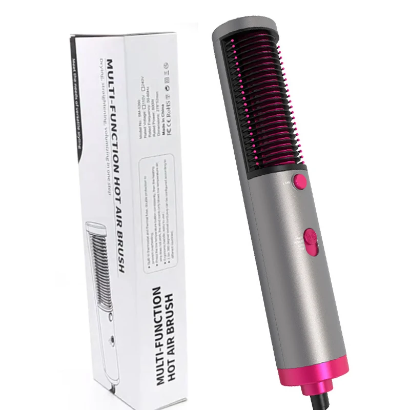 

One Step Hair Blow Dryer Hot Air Brush Fast Hair Dryer 3 in1 Negative Ions Hair Salon Volumizer Straightener Curler Styler Comb