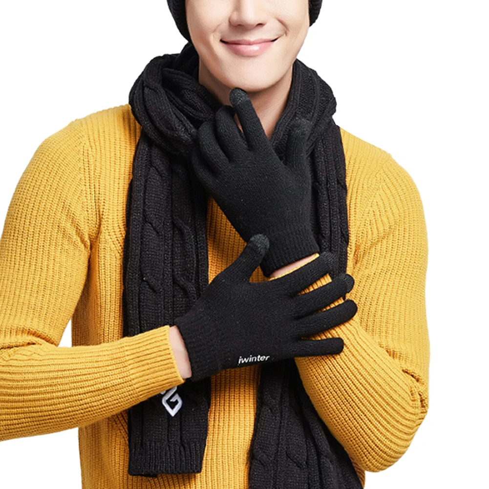 Мужские и женские зимние теплые Нескользящие термоперчатки водонепроницаемые