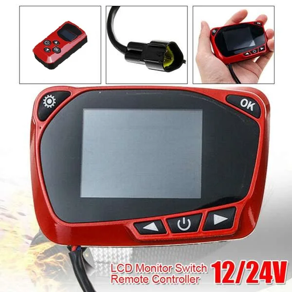

Fuel Oil Air Parking Heater LCD Thermostat Display Switch with Remote Controller